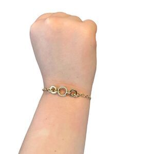 NWT Brand Gold-tone Interlocking Circles Bracelet